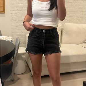 Zara Black Jean Shorts